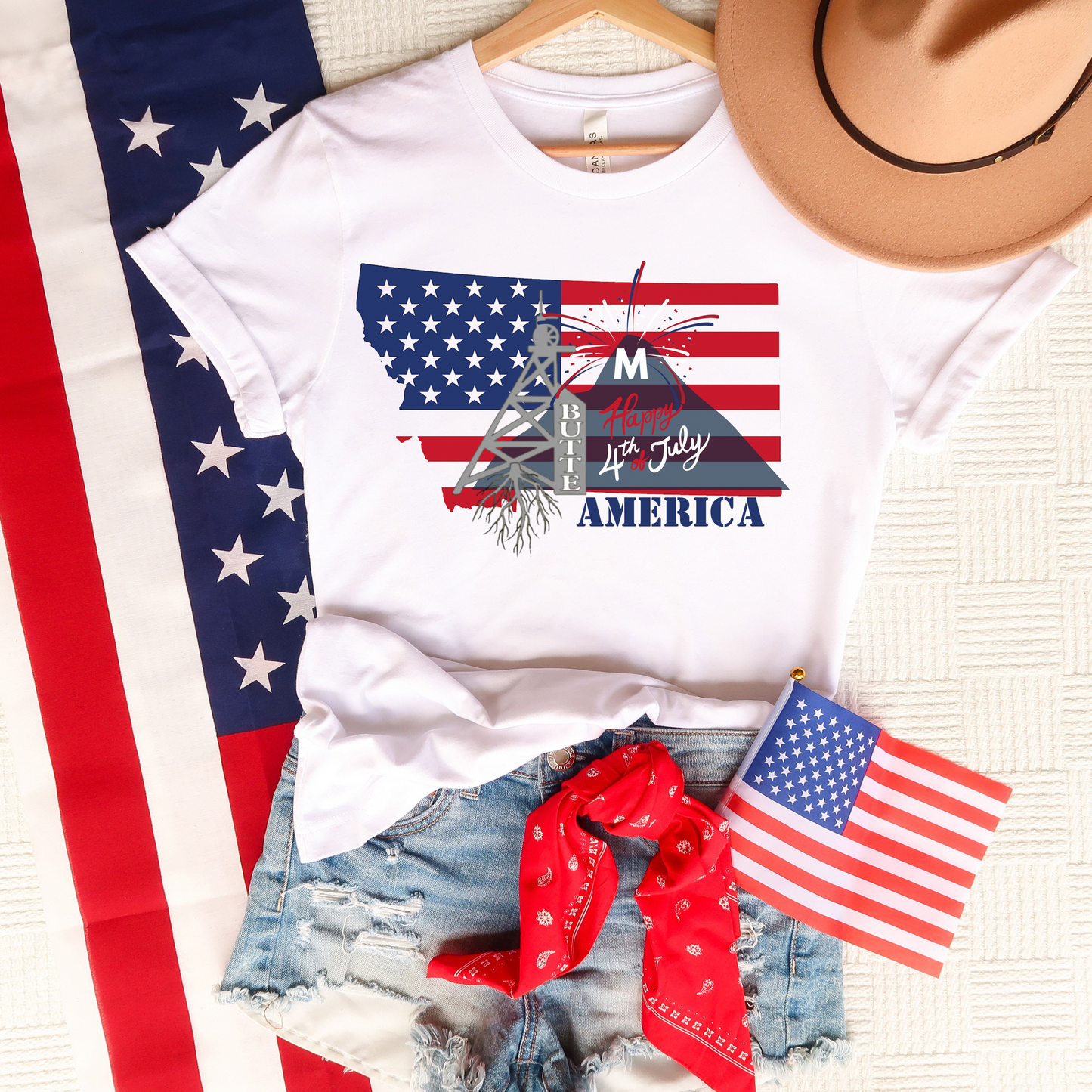 White Butte 4th of July America Shirt – Pre-Order Only by June 16th