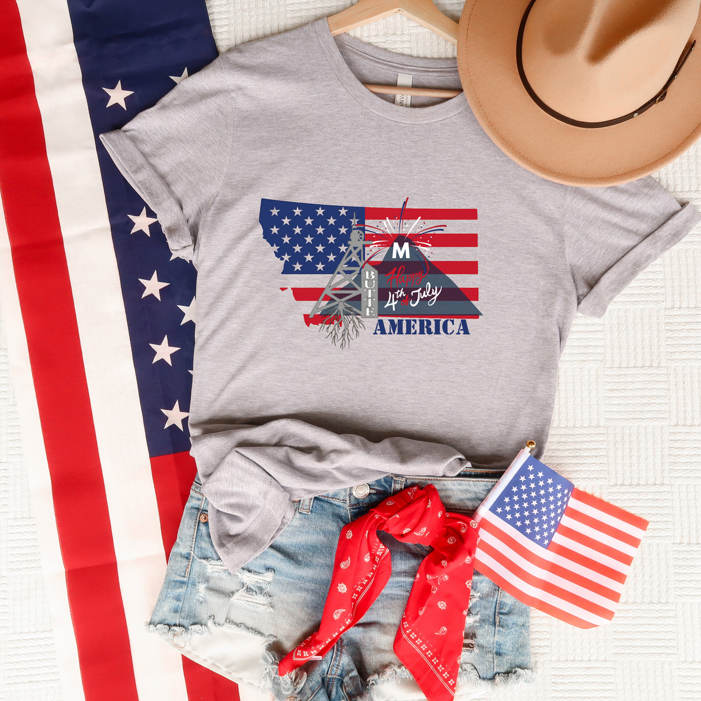 Grey Butte 4th of July America Shirt – Pre-Order Only by June 16th