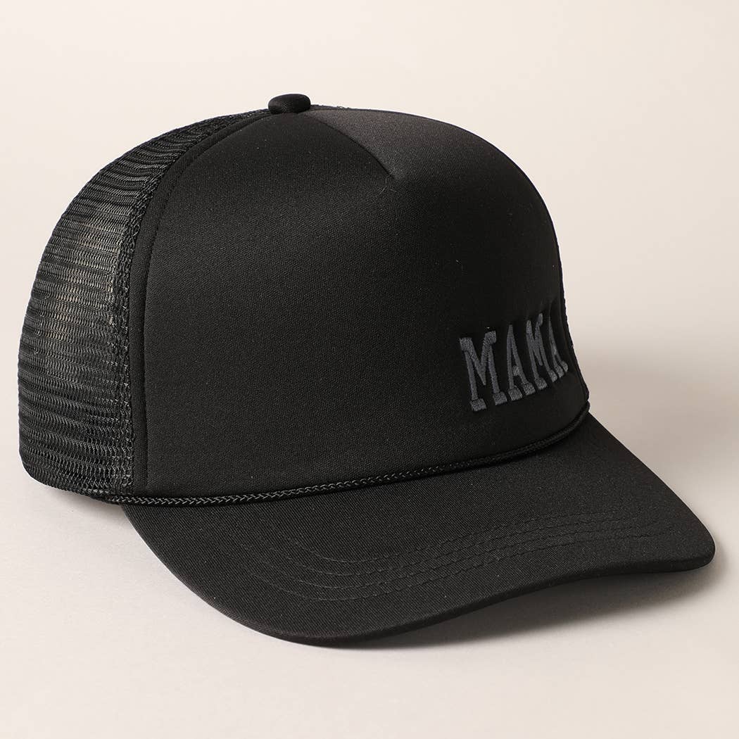 Mama Embroidered Foam Mesh Back Trucker Hat