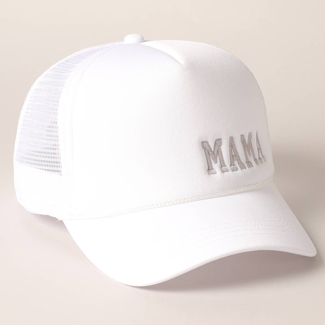 Mama Embroidered Foam Mesh Back Trucker Hat
