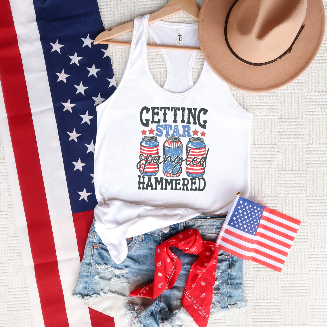 Star Spangled Hammered -White