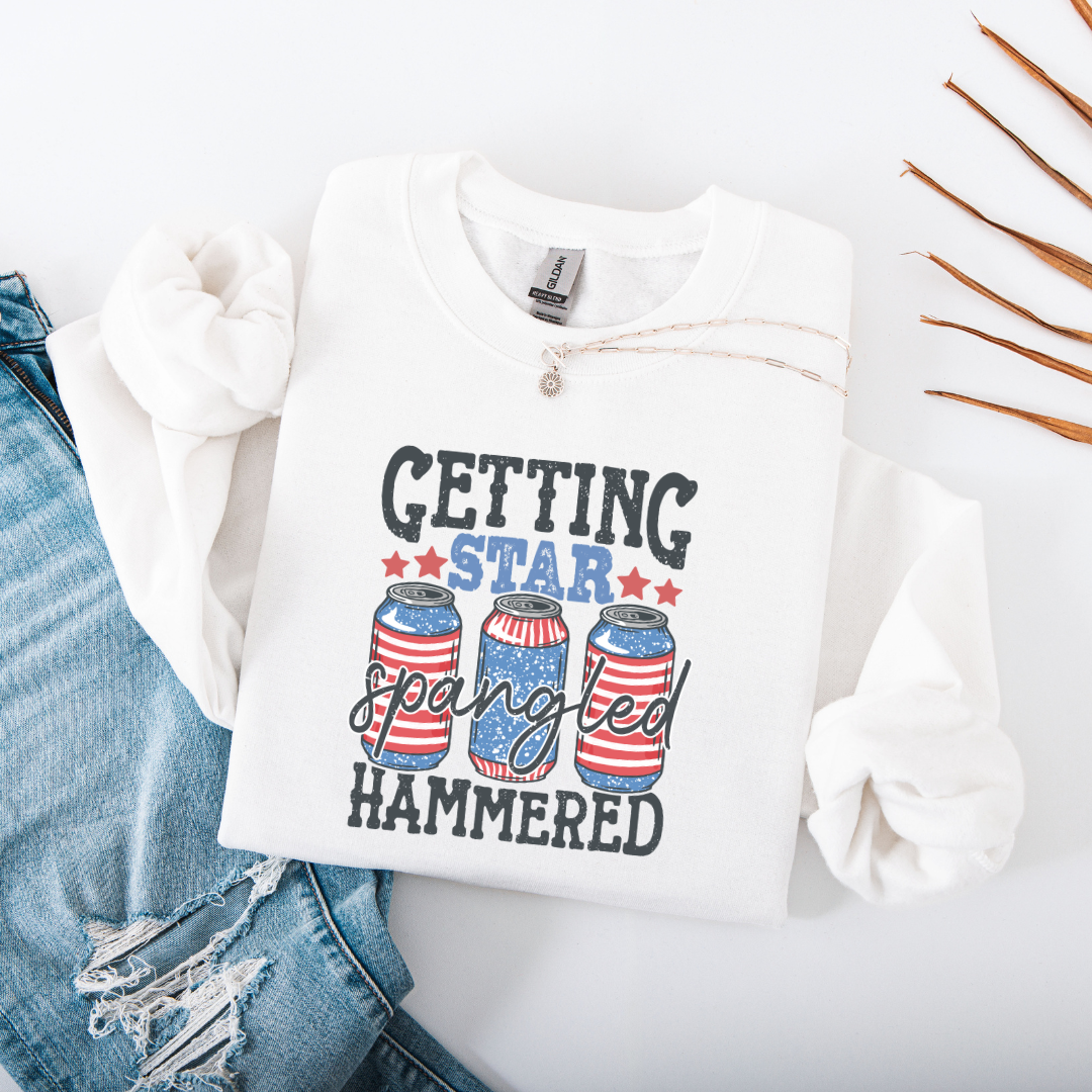 Star Spangled Hammered -White