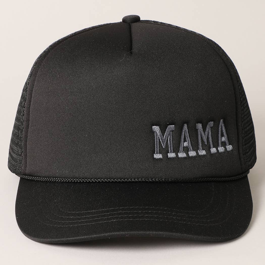 Mama Embroidered Foam Mesh Back Trucker Hat