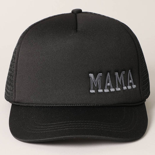 Mama Embroidered Foam Mesh Back Trucker Hat