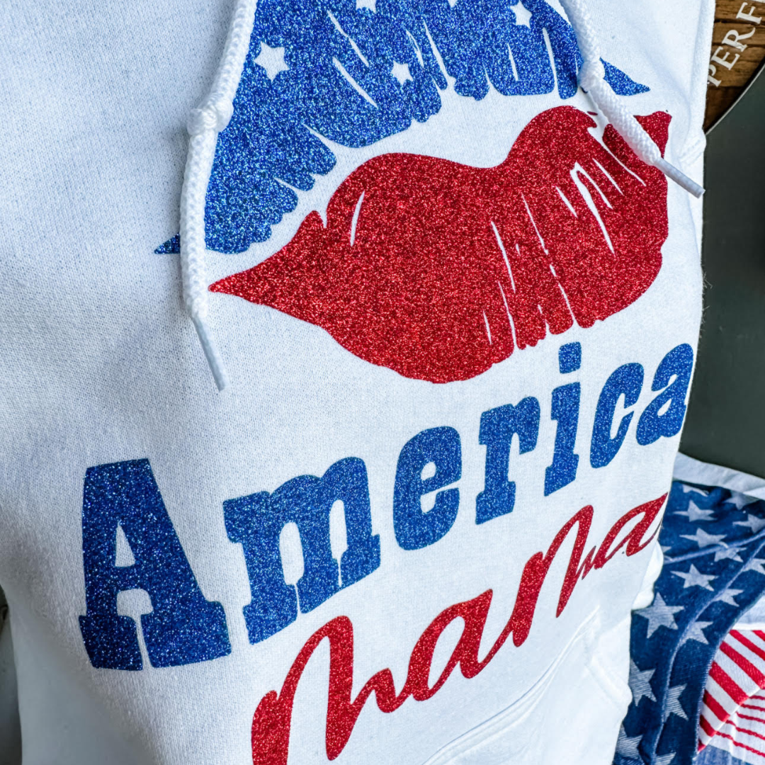 "American Mama" Glitter Vinyl