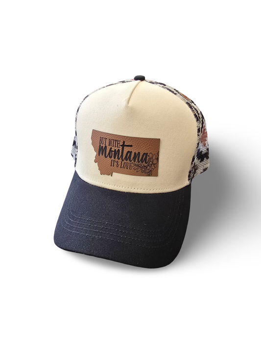 Aztec mesh cream/black retro trucker