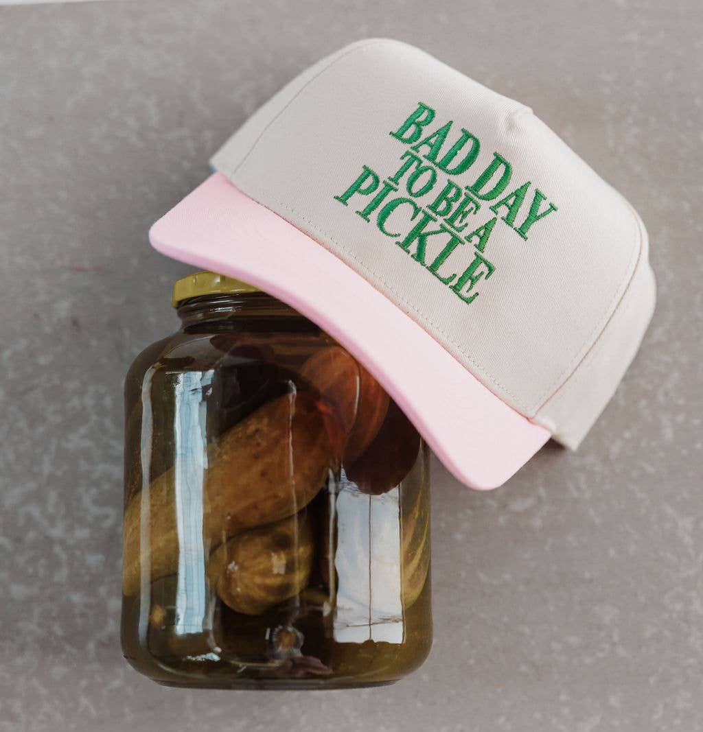 Bad Day to Be a Pickle Vintage Embroidered Trucker Hat
