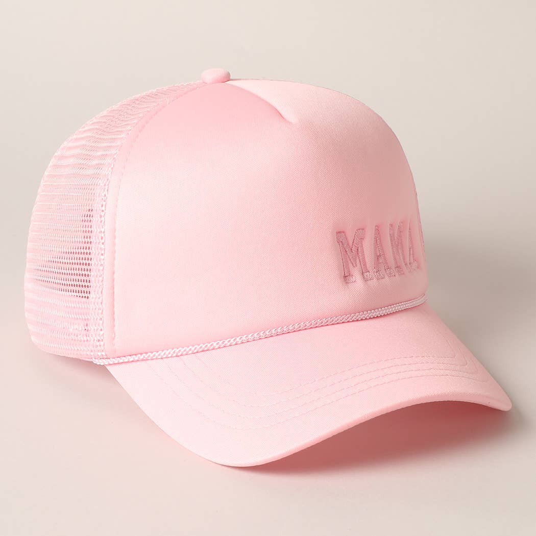 Mama Embroidered Foam Mesh Back Trucker Hat