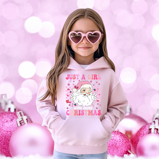 "Girl Who Loves Christmas" Youth Sweatshirt