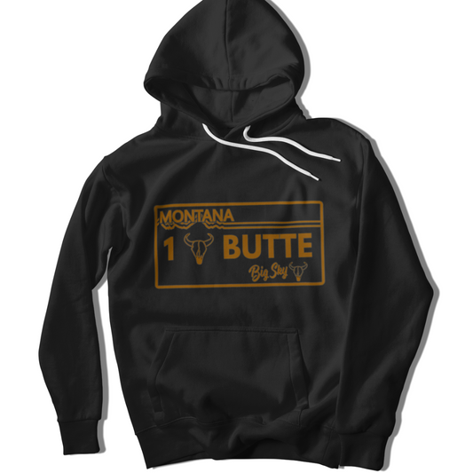 Butte License Plate Hoodie W/ Copper Vinyl