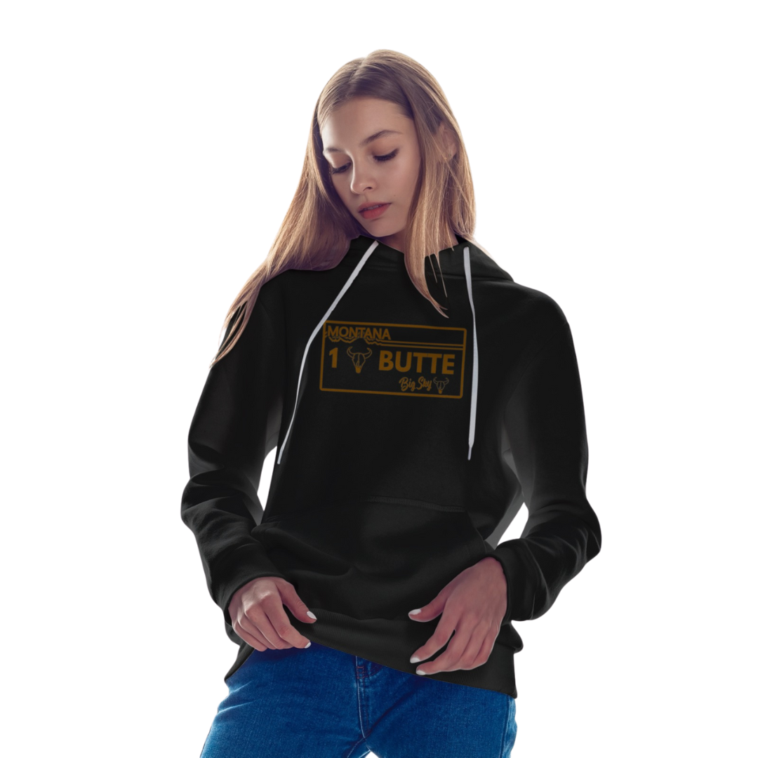 Butte License Plate Hoodie W/ Copper Vinyl