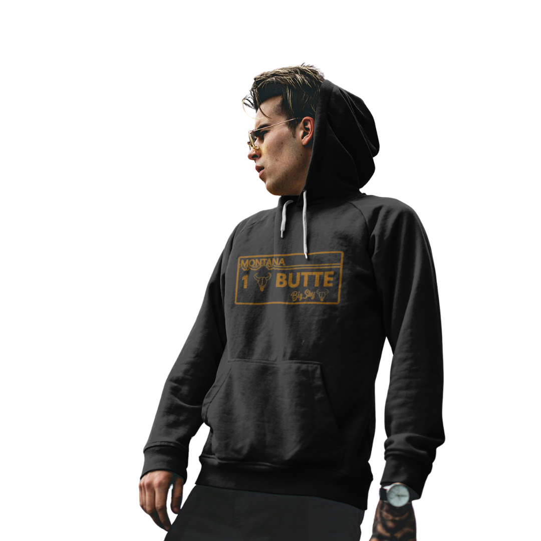 Butte License Plate Hoodie W/ Copper Vinyl