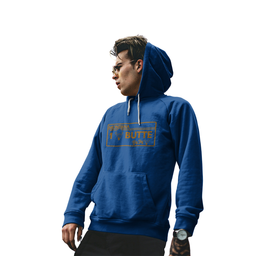 Butte License Plate Hoodie W/ Copper Vinyl