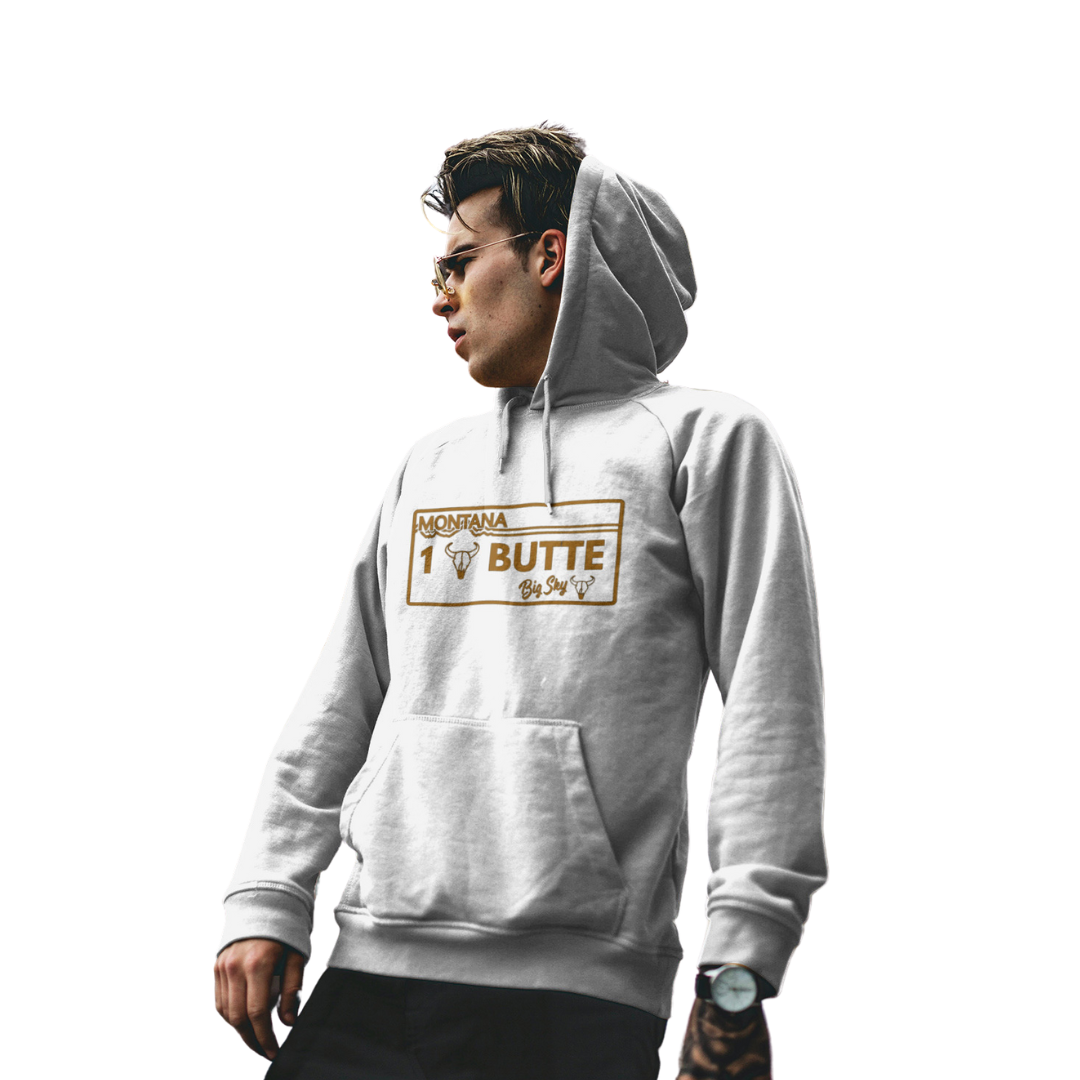 Butte License Plate Hoodie W/ Copper Vinyl