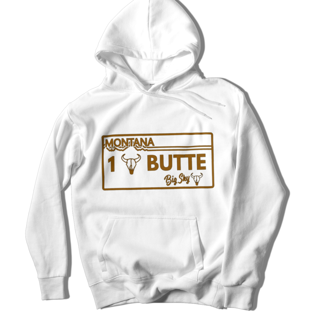 Butte License Plate Hoodie W/ Copper Vinyl